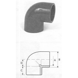 PVC könyök D63 90°