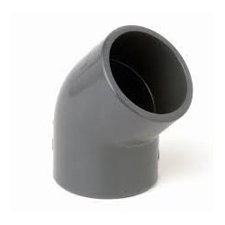 PVC könyök 45 ° D63