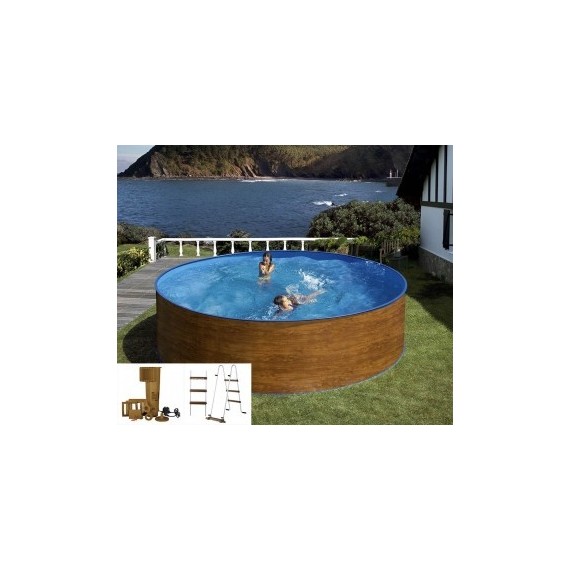 PONTAQUA ECO WOOD 4,6 x 1,2 m kerek