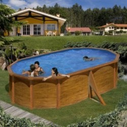 PONTAQUA WOOD 5,0x3,5x1,2 m ovális medence