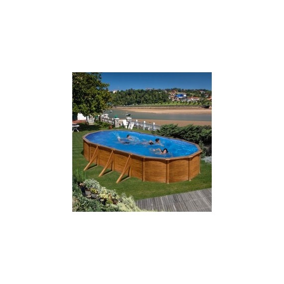 PONTAQUA WOOD 7,3x3,75x1,2 m ovális medence