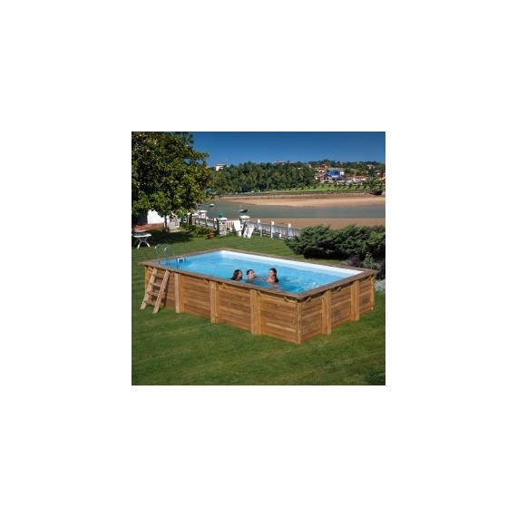 PONTAQUA TIMBER szögletes fa medence 6,0 x 4,0 x 1,33 m