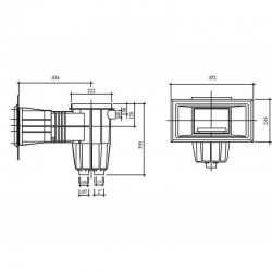 Szkimmer fóliás WIDE 6/4"BM / D50