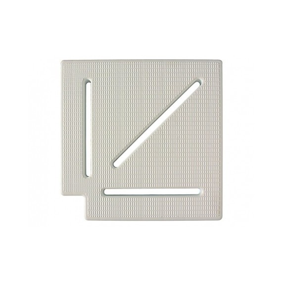 Túlfolyó sarok elem Square - Transzparens 45º 195mm