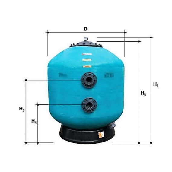 TRB Ø1800 1m 76m3/h Ø140