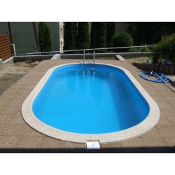 PONTAQUA ovális földbe épített medence 8 x 4 x 1,2 m