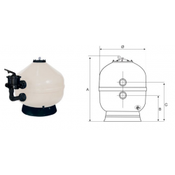 Capri Side Ø900 32m3/h 2"