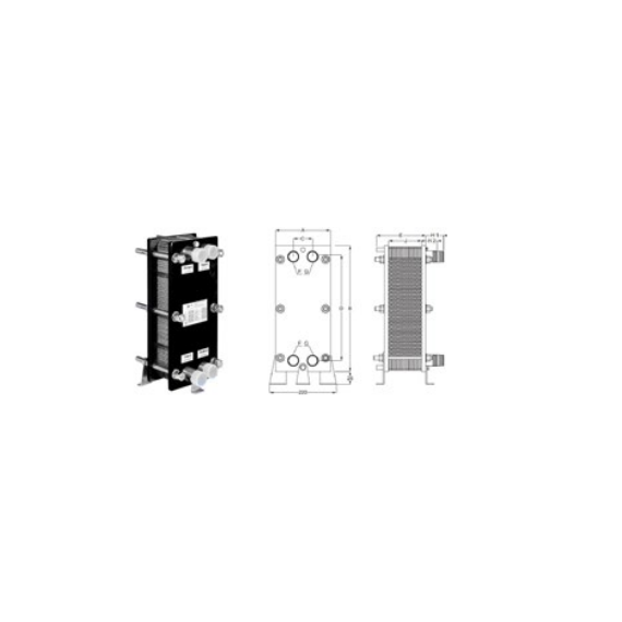 Lemezes hőcserélő Power X-PWT 415-VA - 100 kW - 70°C