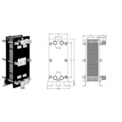Lemezes hőcserélő Power X-PWT 419-VA - 135 kW - 70°C