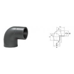 Könyök KB 90º 50 x 50 - 40 PN16