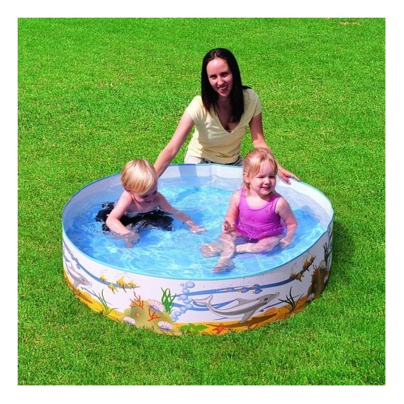 Medence merev falú delfines 122x25 cm