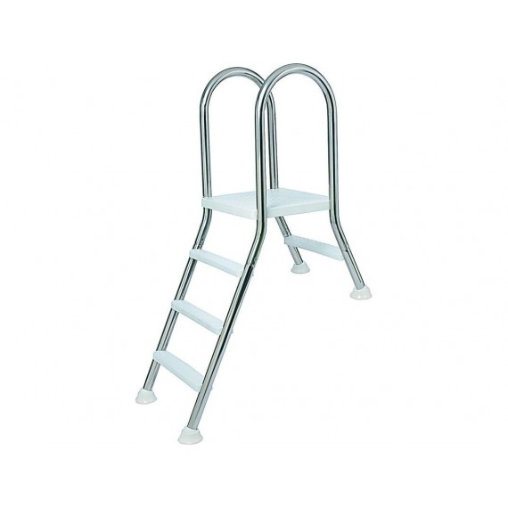 Kétágú rozsdamentes létra 1 + 4 fokos, 1,2m magasságig