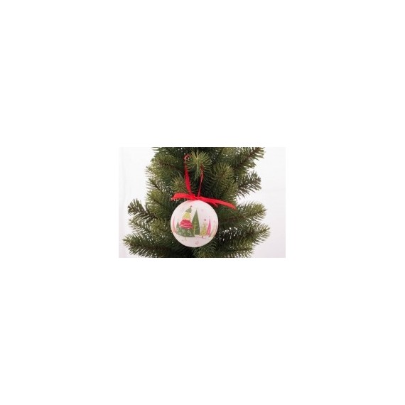 KARÁCSONYI GÖMBDÍSZ 75 MM 14 DB/HATSZÖG ALAKÚ DOBOZ