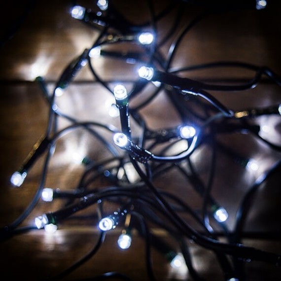 LED HIDEG FEHÉR FÉNYFÜZÉR KARÁCSONYFÁRA (ZÖLD KÁBEL), 3,2 MÉTER  ÉGŐK SZÁMA  120 DB