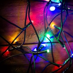 LED MULTI FÉNYFÜZÉR KARÁCSONYFÁRA (ZÖLD KÁBEL), 3,2 MÉTER ÉGŐK SZÁMA 120 DB