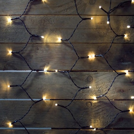 LED MELEG FEHÉR FÉNYFÜGGÖNY FEKETE KÁBELLEL ÉGŐK SZÁMA 198 DB