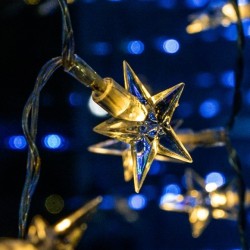 CSILLAG FÉNYFÜGGÖNY ÁTLÁTSZÓ KÁBELLEL, MELEG FEHÉR SZÍNBEN 198DB ÉGŐK SZÁMA