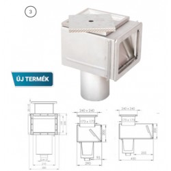 Szkimmer Inox fóliás -S-...