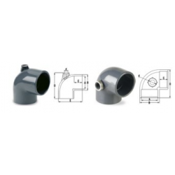 Könyök AIR L 90º D 050x1/2”...