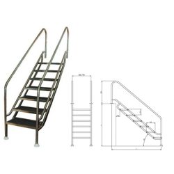 Medence lépcső 700 - 1390-1590