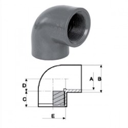 PVC könyok D50 90°