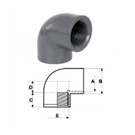 PVC könyok D50 90°