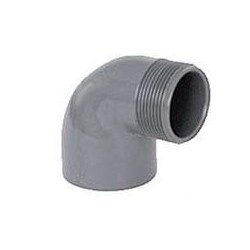 PVC könyök D50 90° külsőmenetes