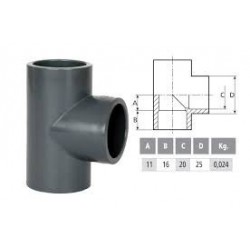 PVC T-idom D20 90°