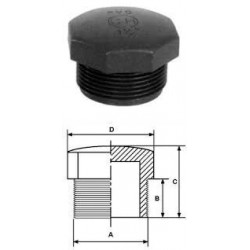 PVC  Menetes záródugó  1 1/2"