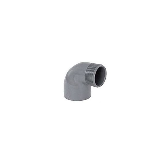 PVC külsőmenetes könyök D63
